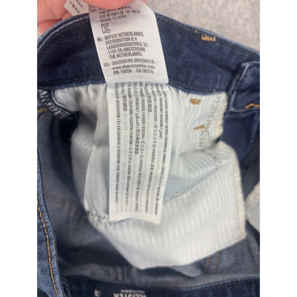 Hollister Womens 7S 28x28 Low Rise Super Skinny Jeans Dark Wash Distressed Y2K - Picture 3 of 11